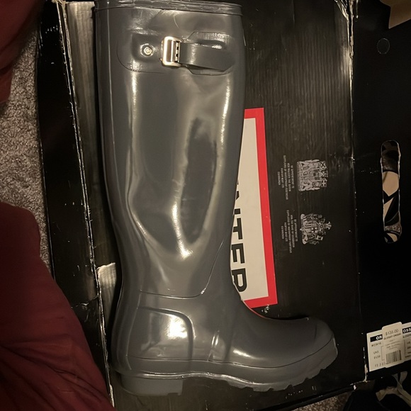 Tall glossy original graphite hunter boots - Picture 5 of 5